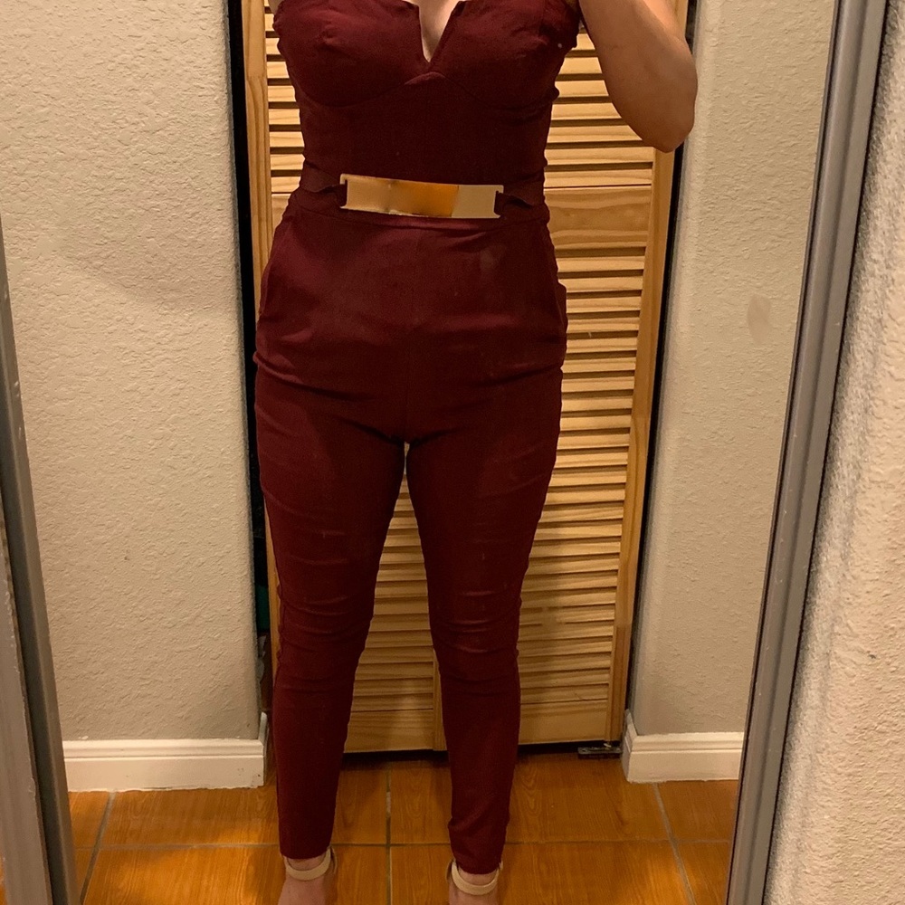 Belted Bustier Convertible Jumpsuit